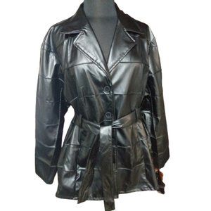 Black Patchwork Moto Vegan Faux Leather Steampunk